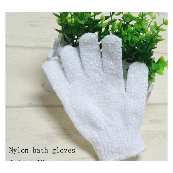 

nylon body cleaning shower gloves exfoliating bath glove five fingers bath bathroom gloves hom sqcyem homes2007