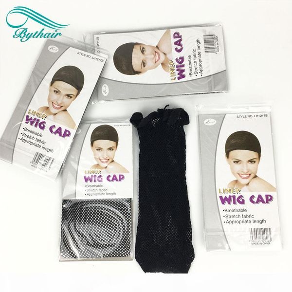 

2018 selling new fishnet wig cap stretchable elastic hair net snood wig cap hair net wig net, Black;brown