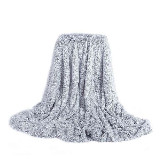 

160*200cm shaggy blanket faux fur throw blanket light for bed cover sofa couch and living room suitable for winter and spring