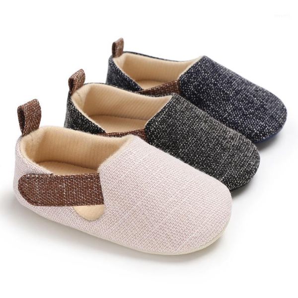 Erste Wanderer Nette Geboren Baby Junge Mädchen Schuhe Weiche Sohle Rutschfeste Maigc Band Leinwand Prewalker Für Frühling Herbst Top qualität