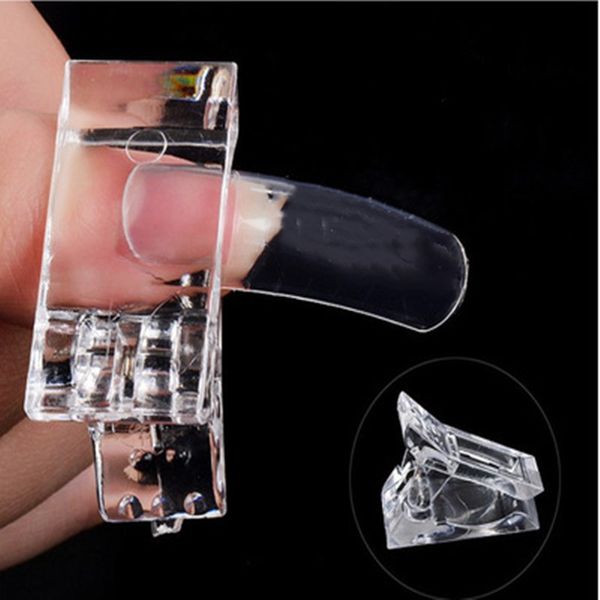 Clip per unghie Quick Building UV Builder Gel Assistant Tool Strumento per manicure fai da te Morsetto di estensione in plastica