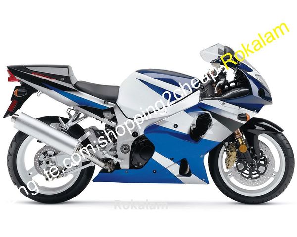 GSXR 1000 K1 K2 2000 2001 2002 GSXR1000 Verkleidungsset für Suzuki GSX-R1000 Blau Weiß Schwarz Motorrad Motorräder (Spritzguss)