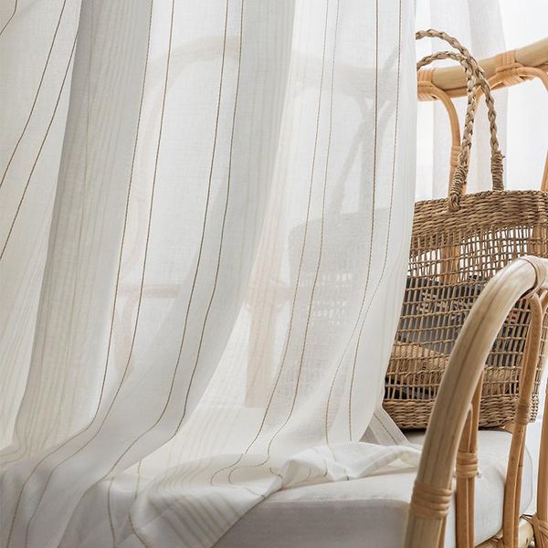 

curtain & drapes modern coffee and grey tulle for living room linen sheer kitchen door gauze drape jk142y