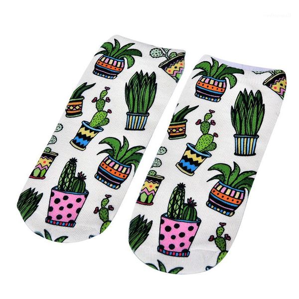 

socks & hosiery women 3d printing sock cotton printed 19cm low cut ankle funny aliens1, Black;white