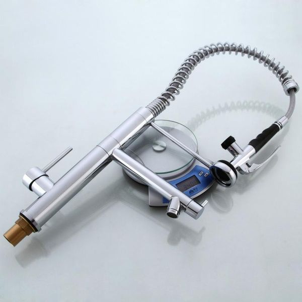 

латунные хромированные вытягивают кухонный кран роскошный двойной ручкой кухонный миксер монтируемый раковиной смеситель map br 8005c jllmbu