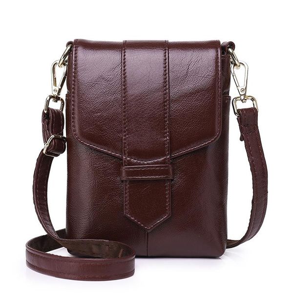 

genuine leather 7inch mobile phone bag mini messenger bag luxury handbags women bags designer shoulder ladies hand bags sac