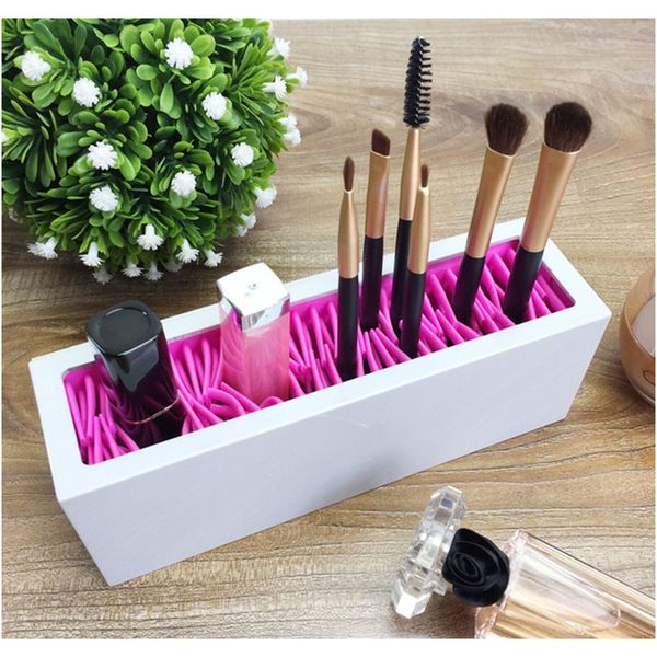 

косметическая коробка для хранения ногтей польский макияж инструменты ручки держатель держатель многосетки ювелирные украшения