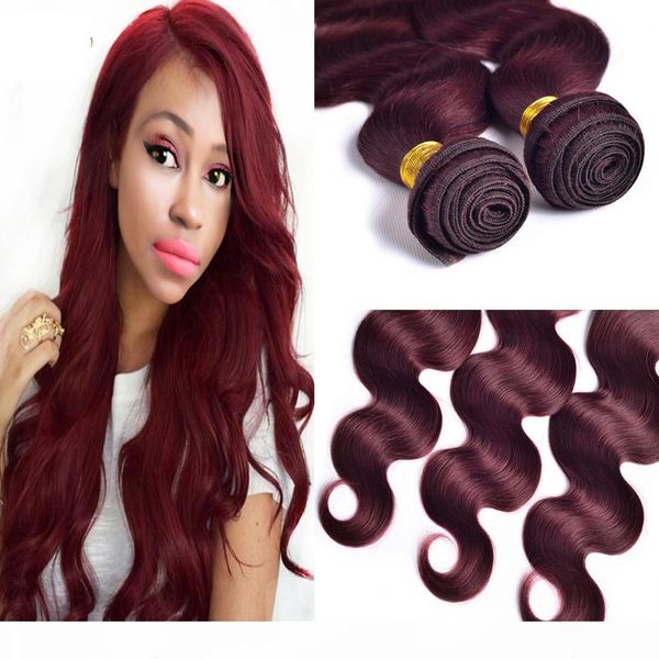 

human hair bundles pure color 99j brazilian virgin human hair 8-30inch straight hair bundles 100% human weaves extensions, Black