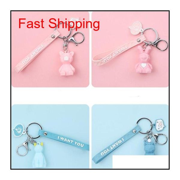 

pvc geometric cartoon keychain funny dinosaur keychain women jewelry cute charm bag key chain car key ring a qylhlo bde_home, Silver