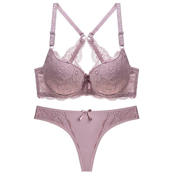

women bra panties push up bra and thong set intimate adjusted straps lace underwear feminina women underwear 34 36 38 40 42 c1211, Black;white