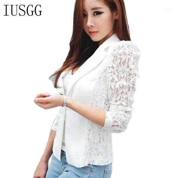 

women blazer thin jacket plus size work wear sheer lace coats patchwork coat oversized 3xl single button elegant hollow out lady1, White;black