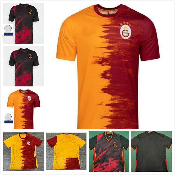 

20 21 galatasaray falcao soccer jerseys 2020 2021 gomis linnes cigerci belhanda fernando feghouli donk custom home orange football shirts, Black;yellow