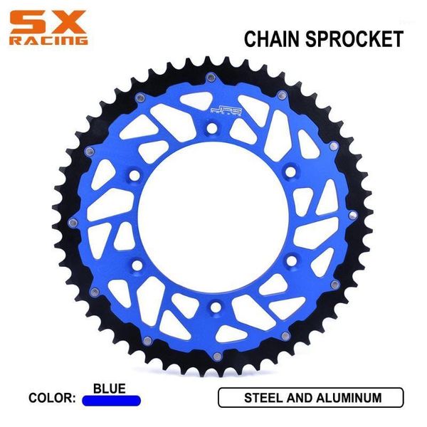 

motorcycle 44 46 48 49 50 t rear sprocket for yz125 yz250 wr250f yz250f yz yzf wrf 400 426 450 steel aluminium1