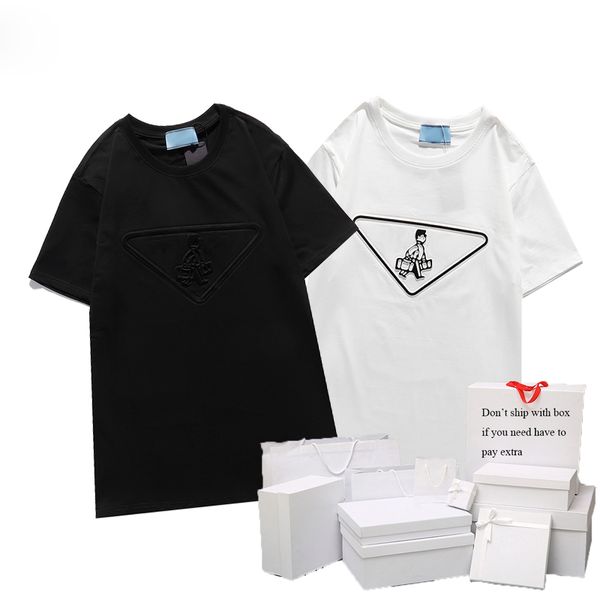 

women fashion t-shirt cartoon man pattern girl short sleeve casual crew neck comfortable female tees trendy spring summer wear, White