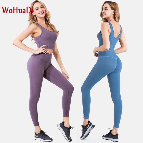 

yoga outfits wohuadi women's clothing fashion classic stretch sports bra set workout fitness sportswear gym running high waist leggings, White;red
