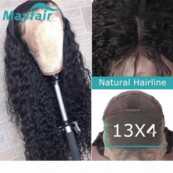 

mayfair water wave wig human hair bob lace front wigs for women pre plucked lace front wig natural color brazilian non-remy hair, Black;brown