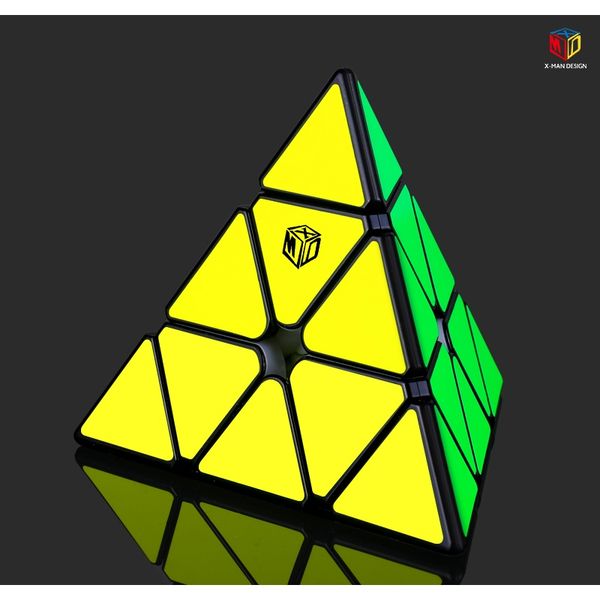 

new qiyi x man design pyramid bell v2 3x3 magnetic magic cube magnets position system speed cube professional puzzle toys bbyxuo lipper, Black;red