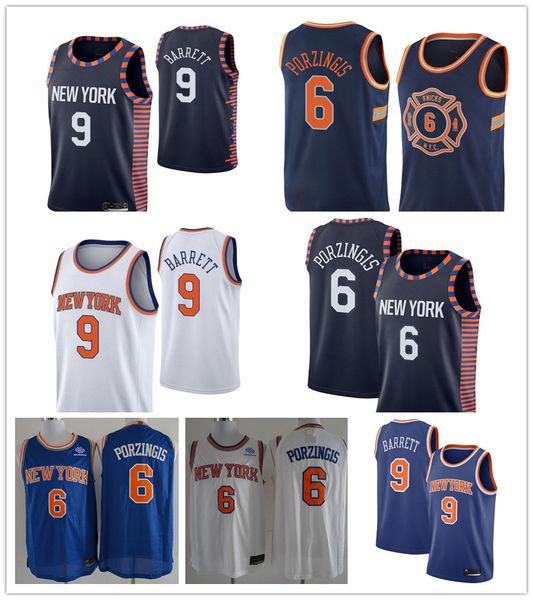 

new york knicks men r.j. barrett swingman icon association city nba basketball jersey, Black
