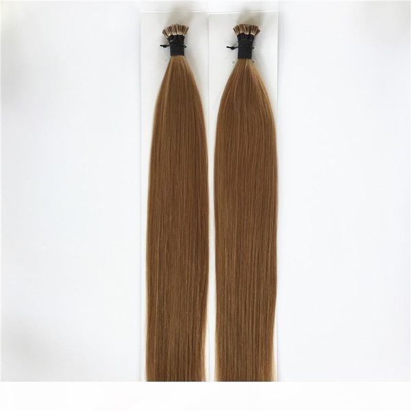 

elibess hair- i tip human hairs 1g s 100s lot color #1 #2 #4 #6 #8 #18 stick tip human hair extensions, Black