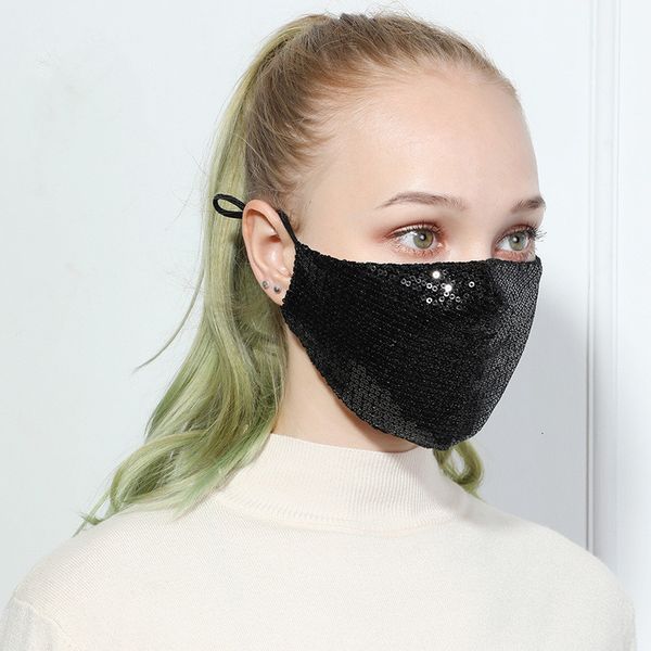 

anti-fog masks bling bling sequins fashion dust-proof face personalized fashion cotton protective mask for adu
