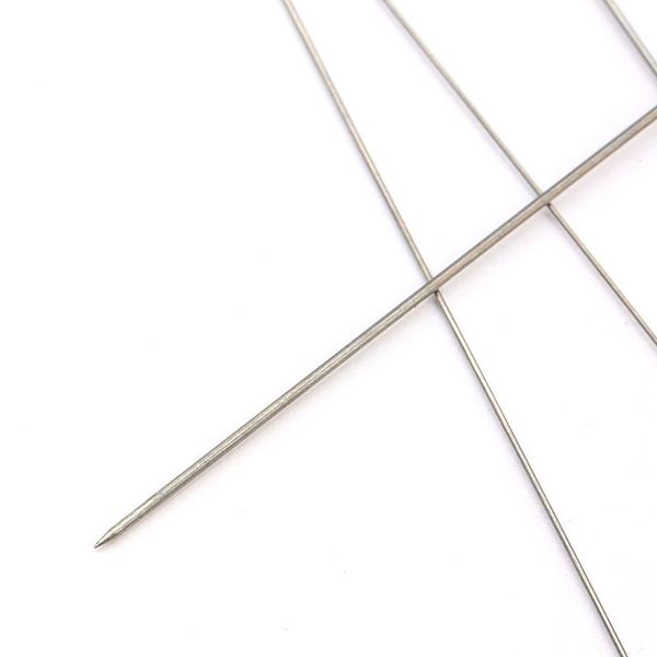 

27cm super long stainless steel opened beading needles crochet easy jewelry making tools beading pins for beads and pearls 1pcs bbymya
