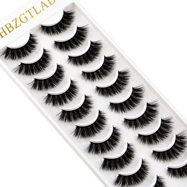 

false eyelashes hbzgtlad 10 pairs natural fake lashes long makeup 3d mink eyelash extension for beauty