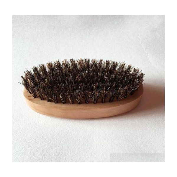 

new arrival mens boar hair bristle hard round wood handle beard mustache bru qylwji sweet07, Silver