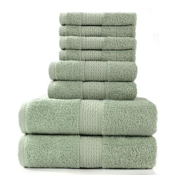 

towel alanna combination set 8 piece 2 bath towels 75*35 cm and 4 square