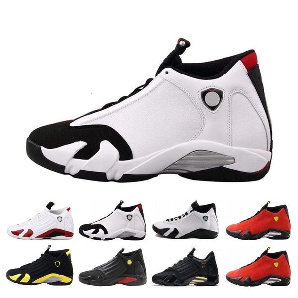 

sale 14 14s black toe candy cane doernbecher fusion varsity red suede men basketball shoes last sthu