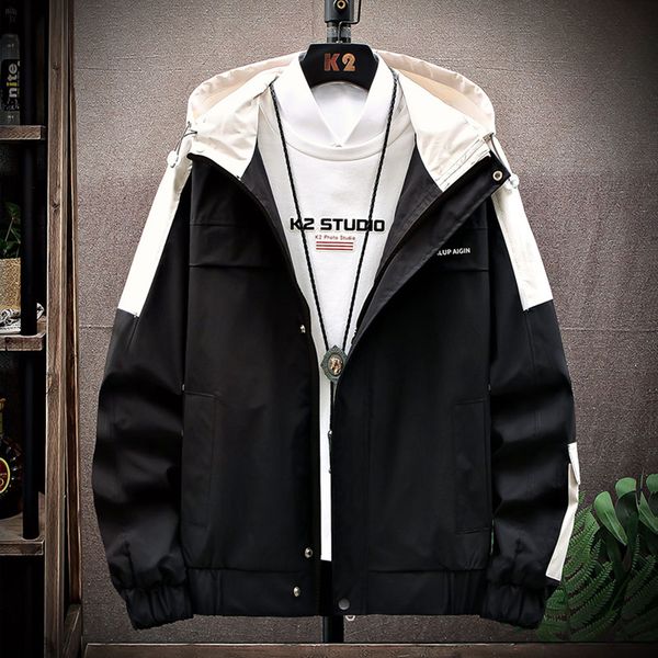 

men's plus casual size male spring and autumn big pocket hip-hop jacket man's clothes, Black;brown
