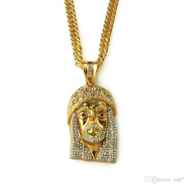 

2018 i hip hop bling fashion necklace jesus piece pendant necklace wholesale jewelry supplier for men women gift, Silver