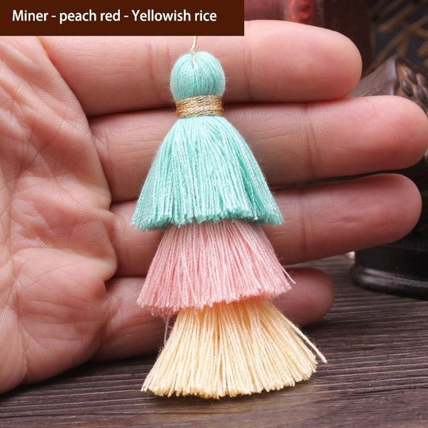 

6pcs lot 7cm three layers overlapping tassels silk fringe sewing tassel trim decorative key tassels for curtain home decoration h bbycfx