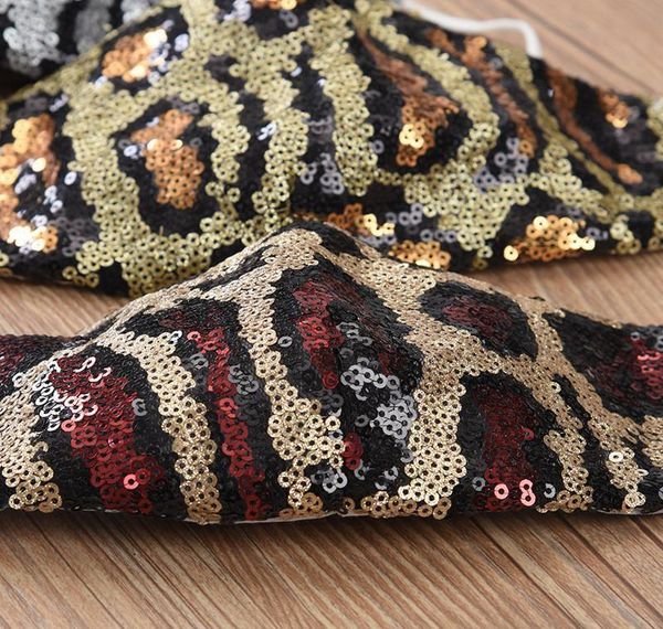 

sequins fashion mouth bling reusable dustproof washable designer masks women mask face leopard mmj2010 wxugv