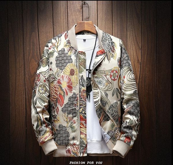 

zongke japanese embroidery men jacket coat man hip hop streetwear men jacket coat bomber clothes sping new, Black;brown