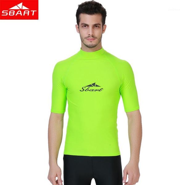 

sbart rashguard for men short sleeve rash guard swimsuit shirt sun protection men surf rashguard swim t-shirts windsurf j1