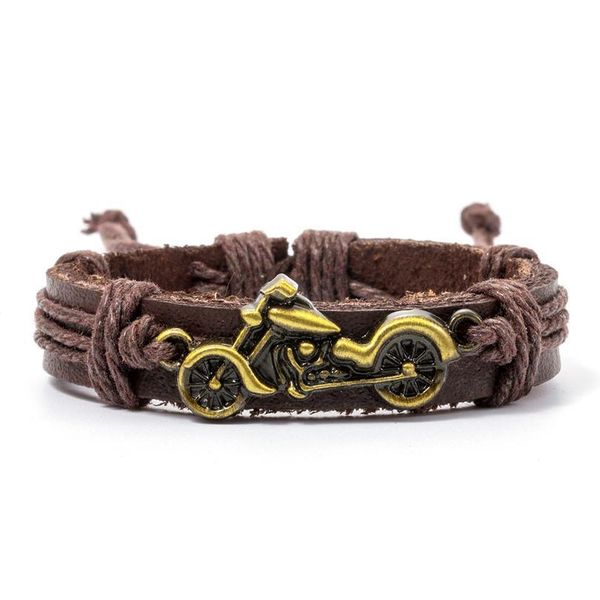 

eif dock black/brown simple motorcycle bracelet bangle weaving vintage leather bracelets for man men punk charm jewelry qylnhm