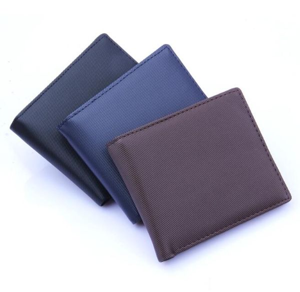 

dhl50pcs wallet men pu plain foldable open cross short purses mix color, Red;black