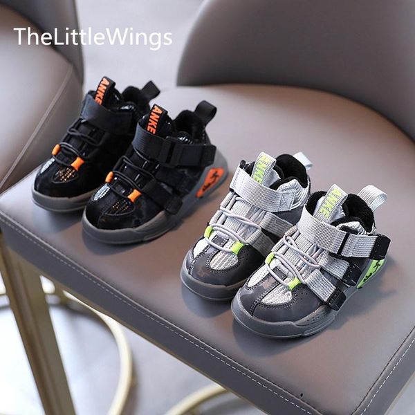 

athletic & outdoor children's sports shoes winter 2021 keep warm casual running boys sneakers 1-3 years old super soft and comfortable, Black