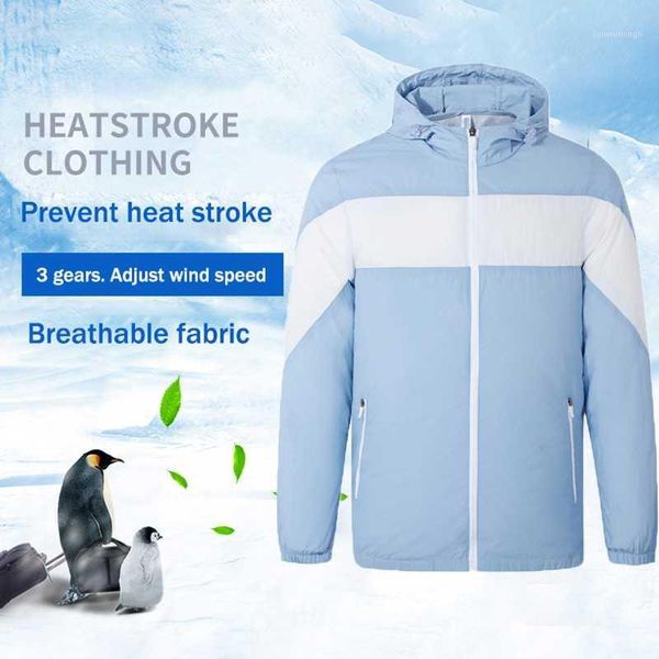 

outdoor t-shirts thin summer hiking jacke+fan fast cooling coat fishing cycling t anti-uv vest air conditioning work outdoors quick vest1, Gray;blue