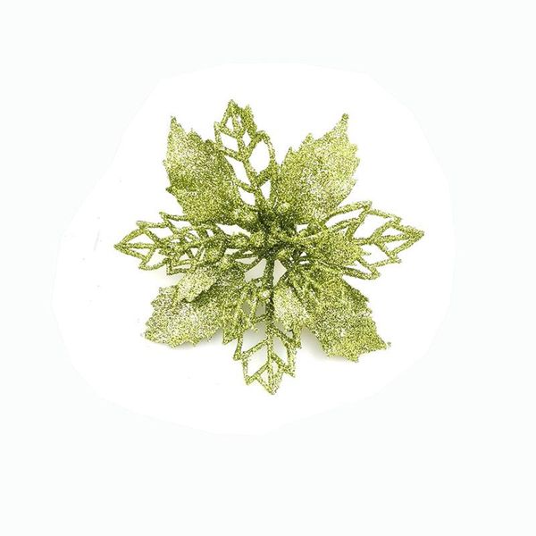 

big glitter poinsettia flower artificial flower head for wedding home decoration christmas merry christmas tree decoration fashion