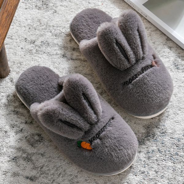 

men fashion slippers warm plush anti-slip indoor home floor slippers soft sole comfortable shoes women men footwearsh1018 x1020, Black