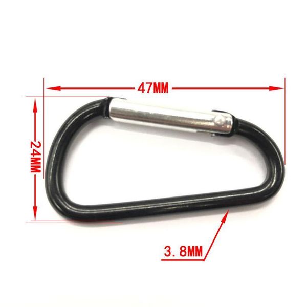

10pcs aluminum snap carabiner d-ring key chain clip keychain hiking camp mountaineering buckle hook climbing travel acc jlluxn