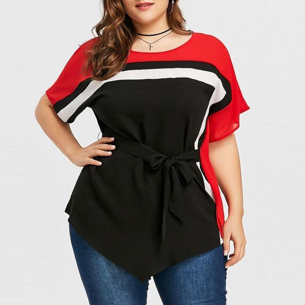 

womens chiffon blouse 2021 new casual batwing sleeve blouses plus size women and blouses fashion patchwork shirt blusas 610, White