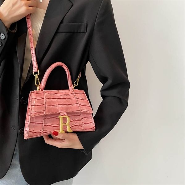 

factory store shop fashion hourglass bag one shoulder portable small square net red same pattern stone women's t5pg