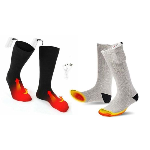 

3v thermal cotton heated socks men women battery case battery operated winter foot warmer electric socks warming, Black
