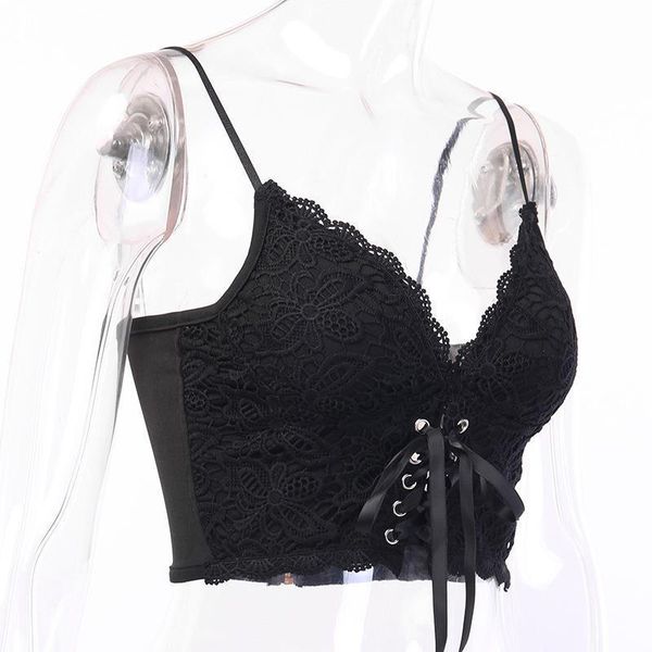

sexy bandage кружева женщины camis gothis punk spaghetti ремни черные камеры бак топы женские без рукавов bodycon tain top, White