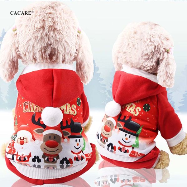 

christmas dog clothes santa claus winter pajamas soft coral fleece dog jumpsuit winter overalls for dogs h0399 red xs-2xl