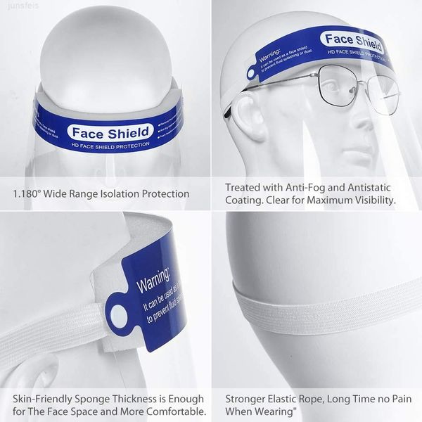

ship clear dhl pet full face protection isolation anti-fog oil protective mask shield hat