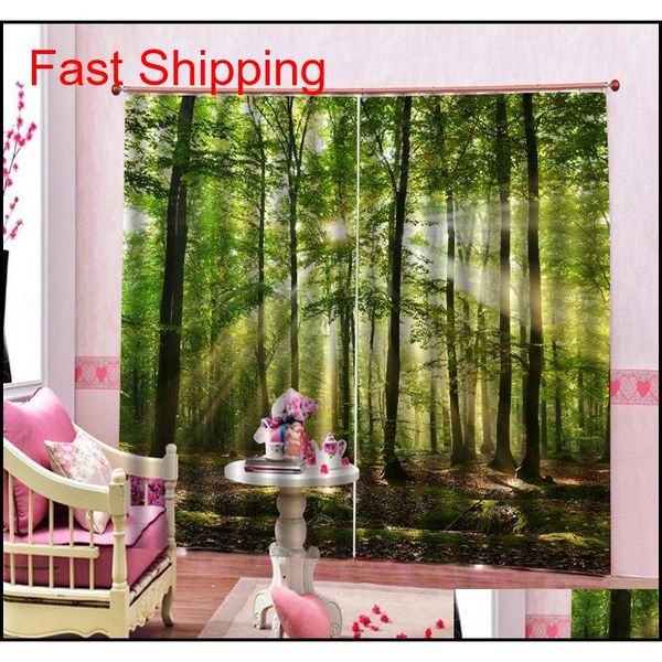 

bamboo forest printed blackout curtains for bedroom window curtains for living room 85% shading 3d height jlluah trustbde