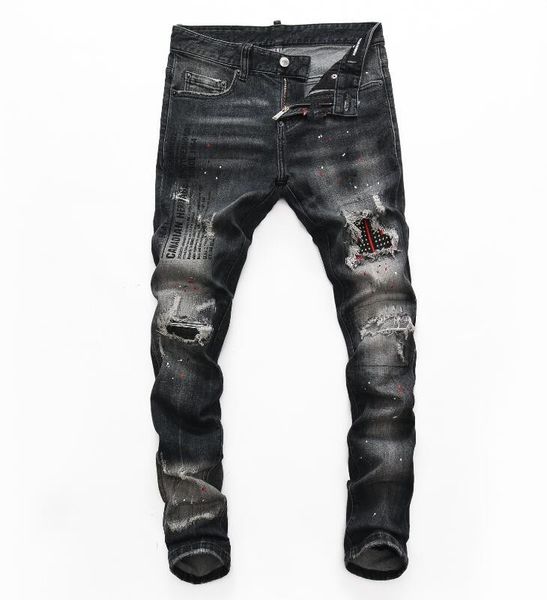 

2021 mens designer jeans distressed ripped biker slim fit motorcycle biker denim for men s fashion mans black pants 20ss pour hommes sd2, Blue
